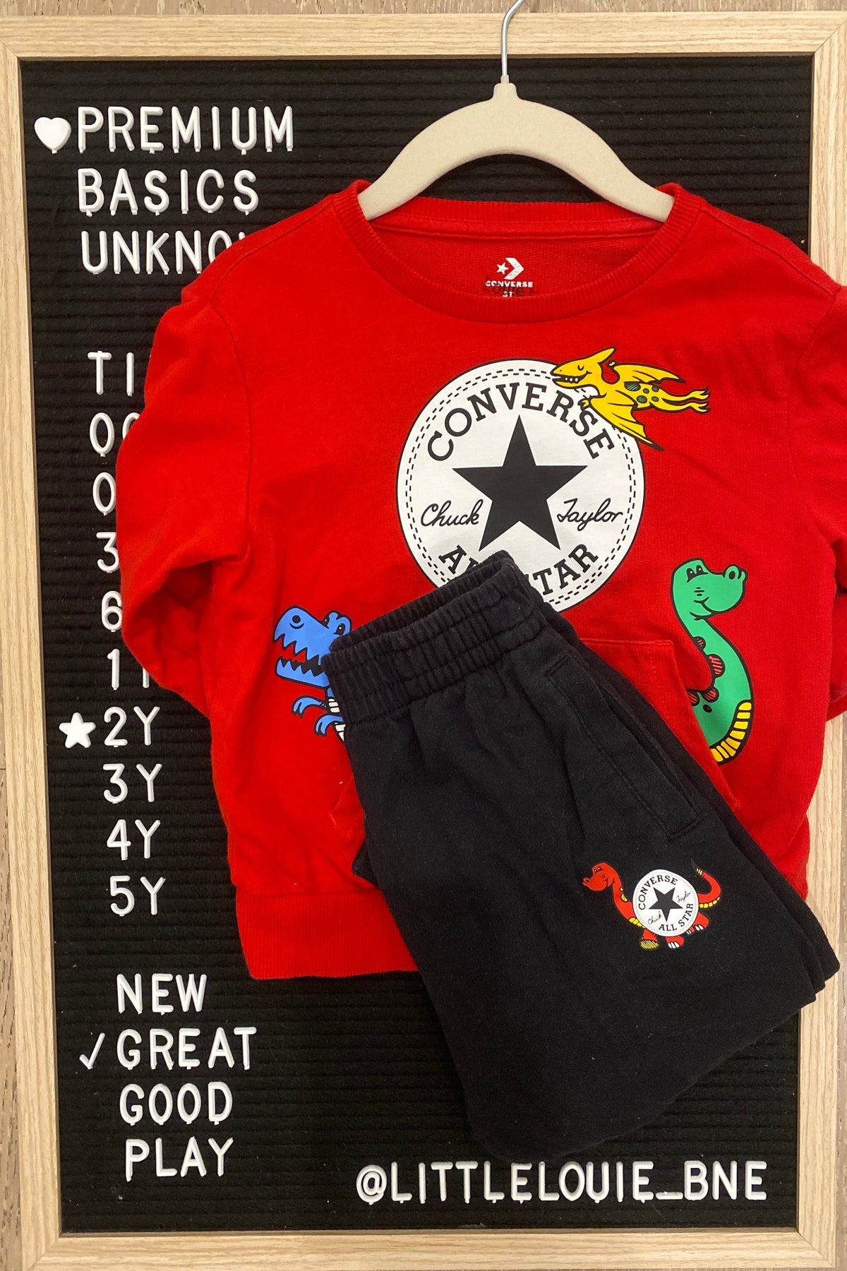 Converse Red Tracksuit Boys Size 2 Preloved