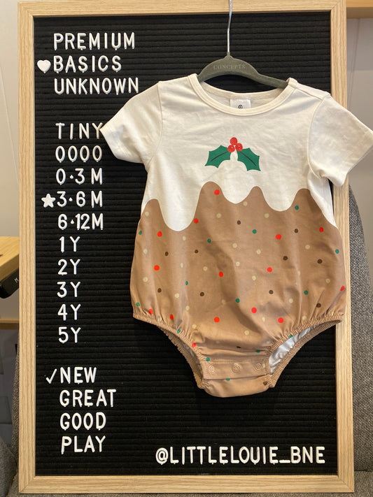Plum pudding short sleeved onesie