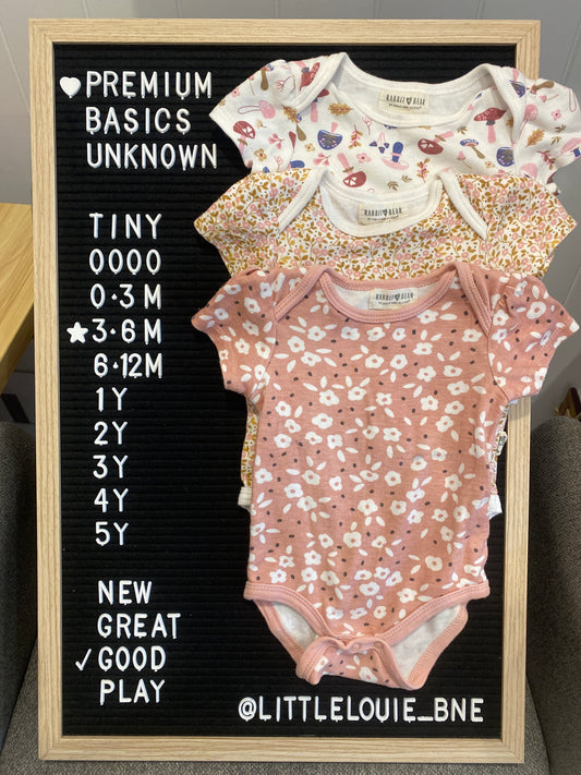 Floral short sleeved onesies - 3 pack
